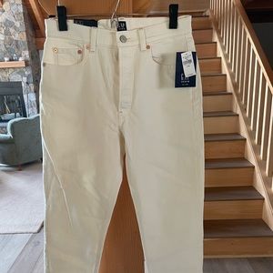 Gap “Cheeky Straight” Off White Denim Jeans